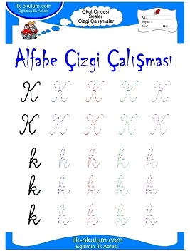 Çocuklar İçin Sesler Çizgi Çalışmaları Çalışma Sayfaları 